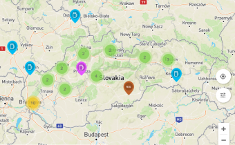 Kefírová mapa Slovenska