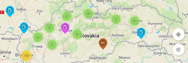 Kefírová mapa Slovenska